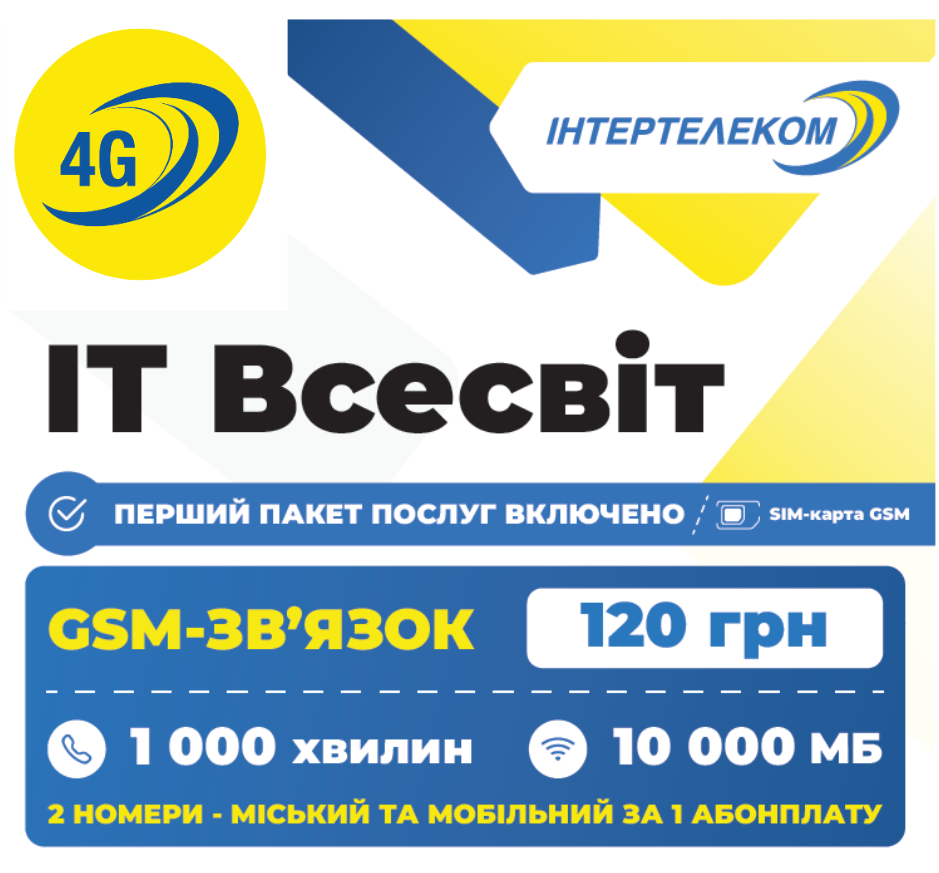 Стартовий пакет "ІТ Всесвіт" від Інтертелеком